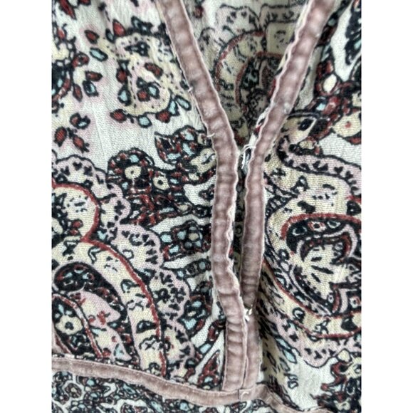 American Eagle Outfitters Women's Paisley Boho Tassel Top Shirt Size Small - Picture 6 of 15